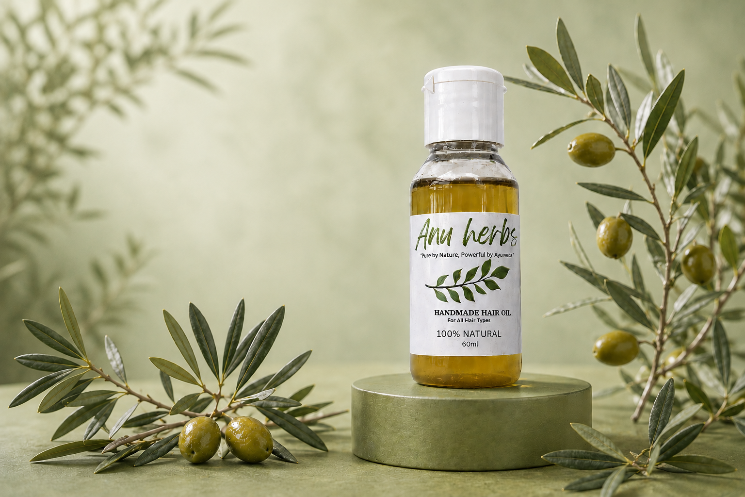 Anu Herbs Handmade Hair Oil Bottle