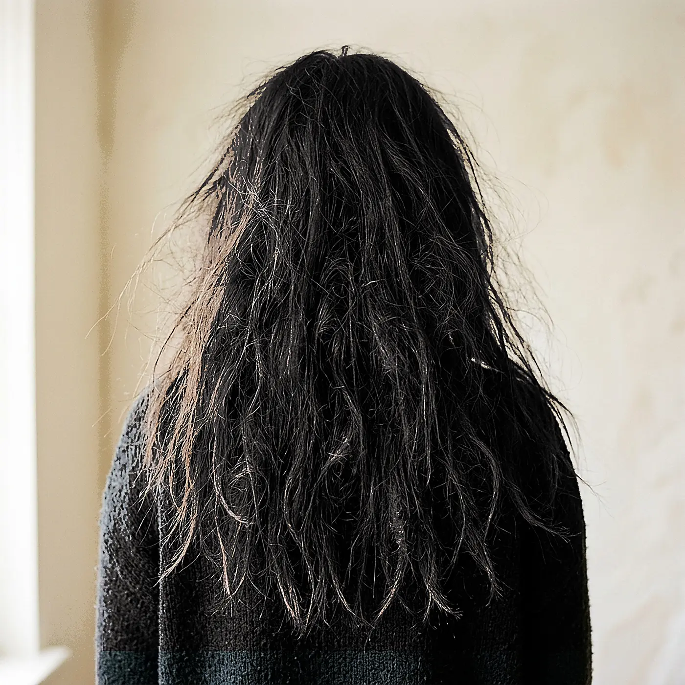 Dry frizzy damaged hair from chemical oil