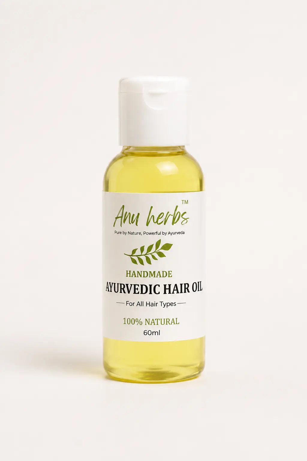 Anu Herbs Handmade Ayurvedic Hair Oil 60ml bottle